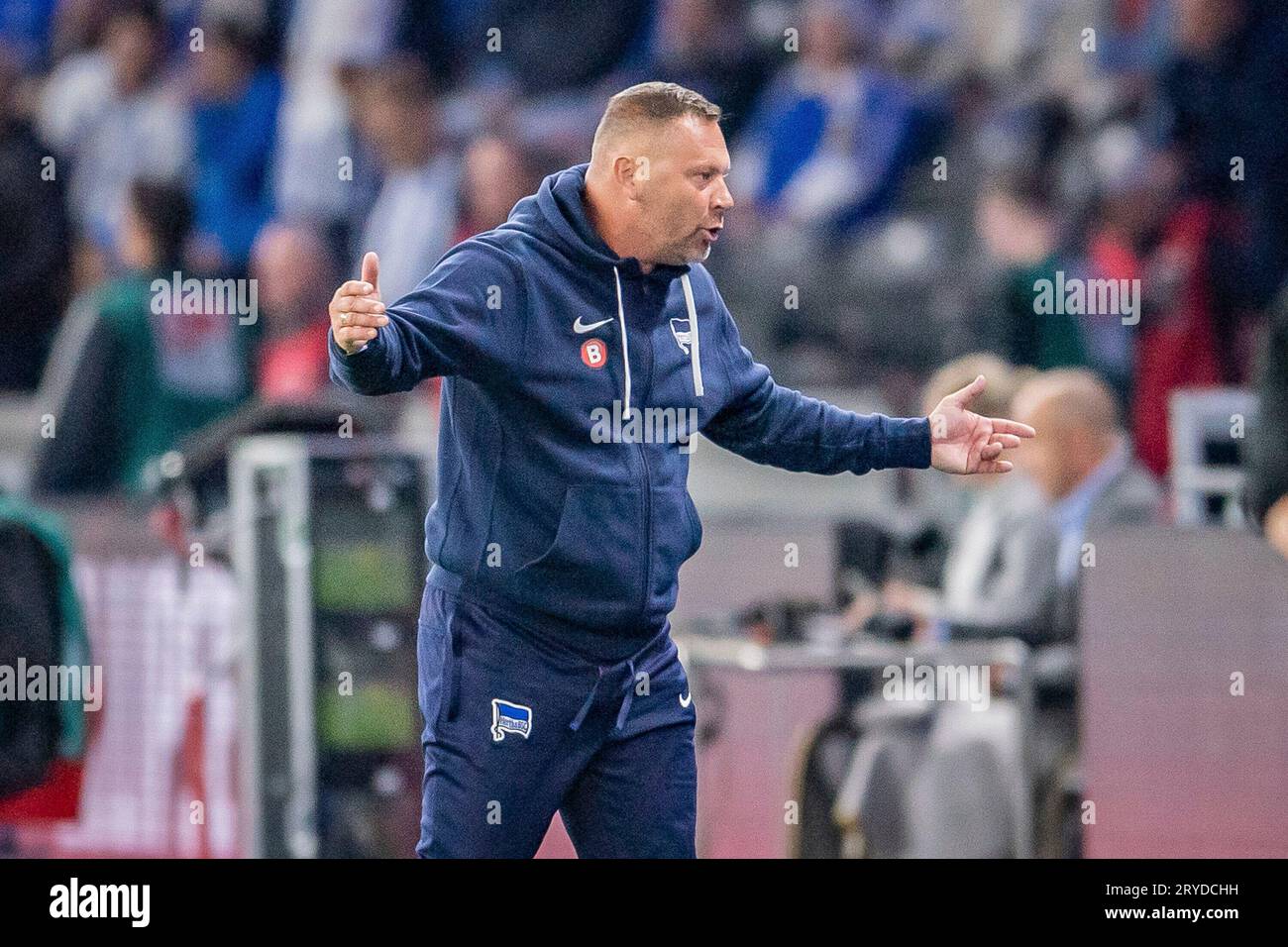 Berlin, Germany. 17th Apr, 2023. Soccer, Bundesliga, Hertha BSC, press  conference. Newly appointed head coach Pal Dardai speaks at a press  conference. Credit: Andreas Gora/dpa/Alamy Live News Stock Photo - Alamy