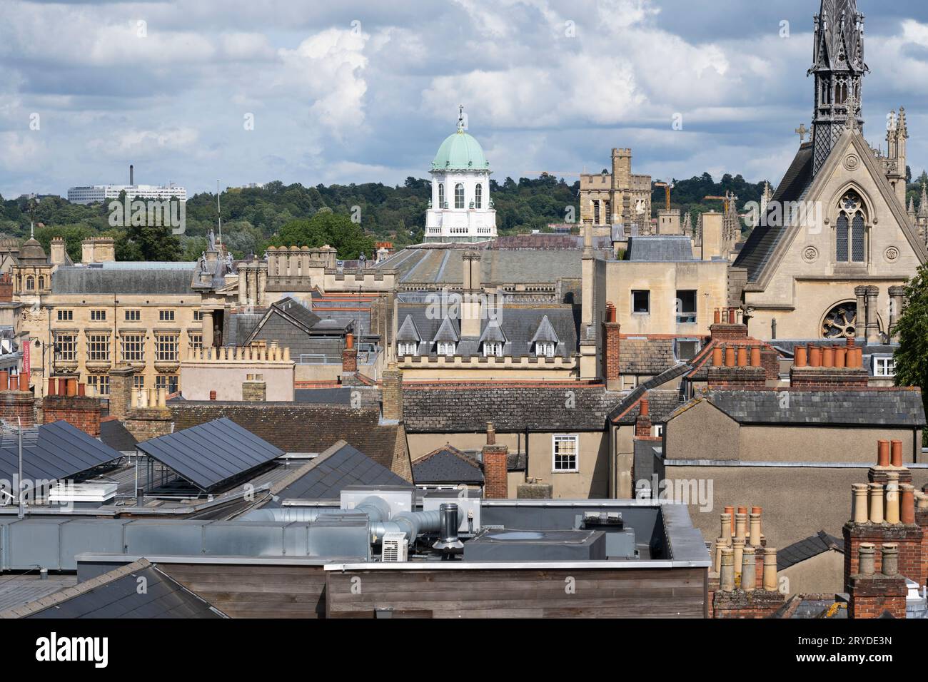 Oxford skyline and rooftops seen from Saint Michael at the North Gate