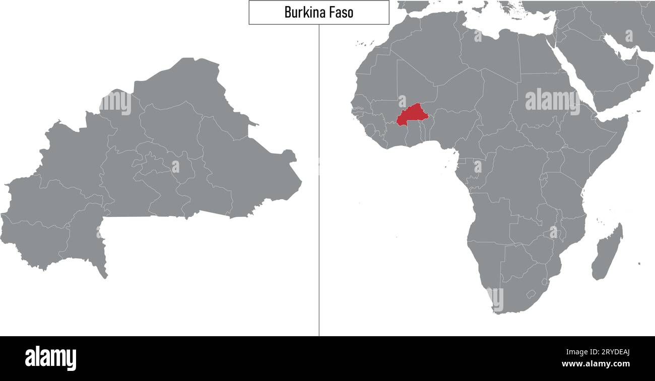 Map Of Burkina Faso And Location On Africa Map Vector Illustration Map Of Burkina Faso And Location On Africa Map Vector Illustration 2RYDEAJ