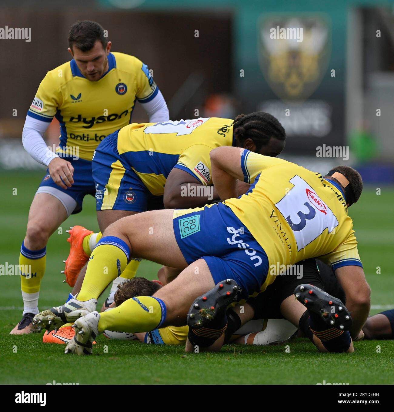 Northampton ENGLAND - Sept 30 2023 : Thomas du Toit of Bath Rugby in ...