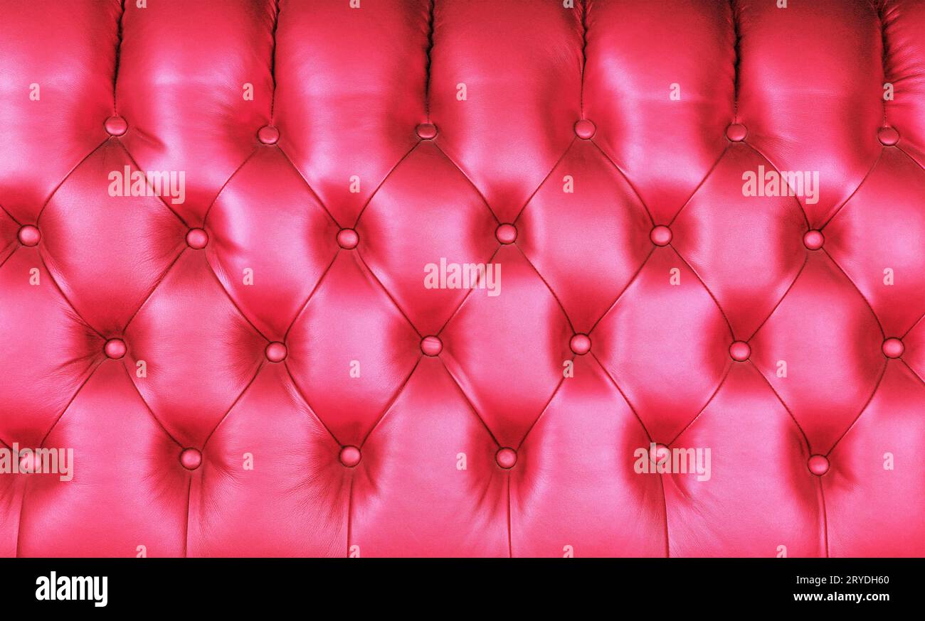 Pink leather capitone background texture Stock Photo