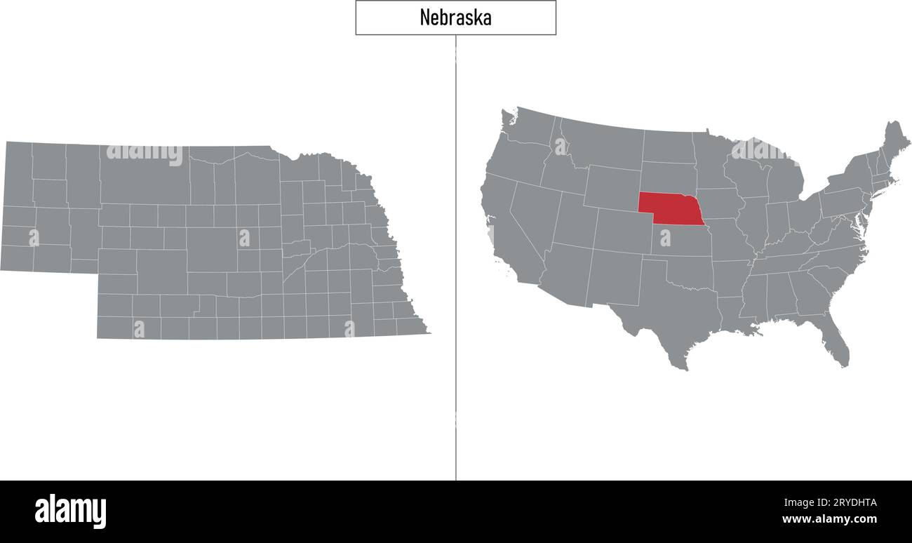 Simple Map Of Nebraska State Of United States And Location On USA Map Simple Map Of Nebraska State Of United States And Location On Usa Map 2RYDHTA