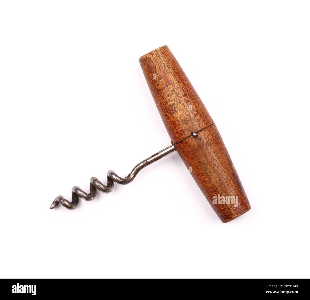 Vintage wine bottle opener isolated on white Stock Photo Alamy