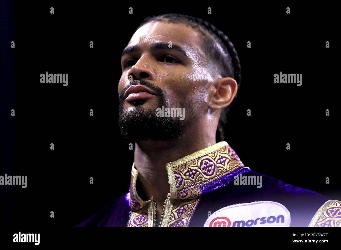 Jordan Thompson looks on ahead of the IBF World Cruiserweight Title Fight against Jai Opetaia at the OVO Arena Wembley, London. Picture date: Saturday September 30, 2023. Stock Photo