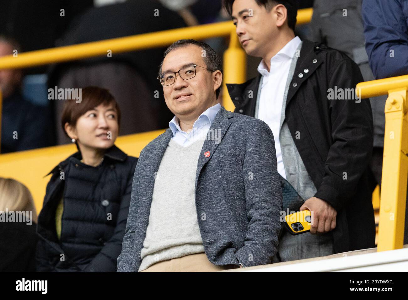 Wolves chairman Jeff Shi during the Premier League match between Wolverhampton Wanderers and Manchester City at Molineux, Wolverhampton on Saturday 30th September 2023. (Photo: Gustavo Pantano | MI News) Credit: MI News & Sport /Alamy Live News Stock Photo
