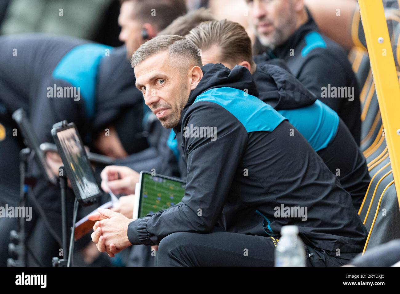 Gary O'Neil, manager of Wolves before the Premier League match between Wolverhampton Wanderers and Manchester City at Molineux, Wolverhampton on Saturday 30th September 2023. (Photo: Gustavo Pantano | MI News) Credit: MI News & Sport /Alamy Live News Stock Photo