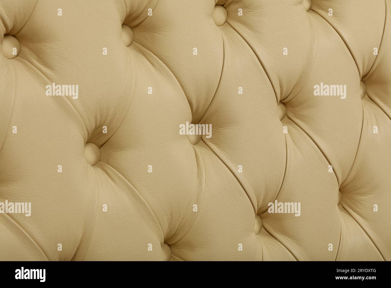 Beige leather capitone background texture Stock Photo