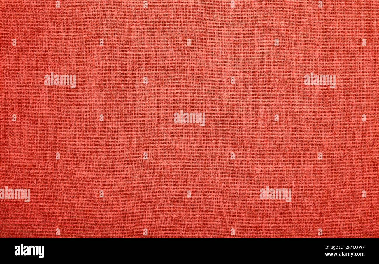 Red pink burlap jute canvas texture background Stock Photo