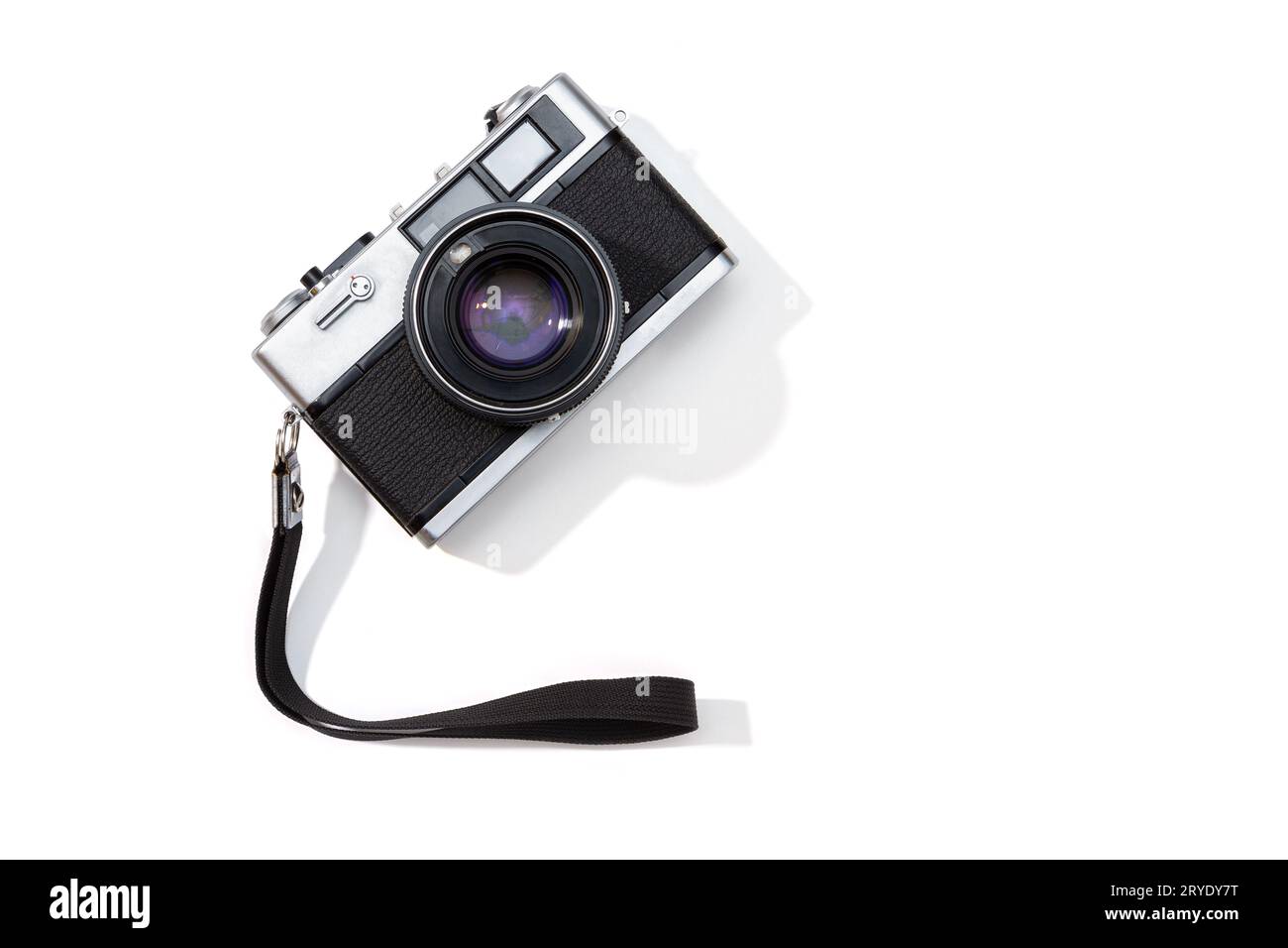 Flat lay film camera isolated Stock Photo Alamy