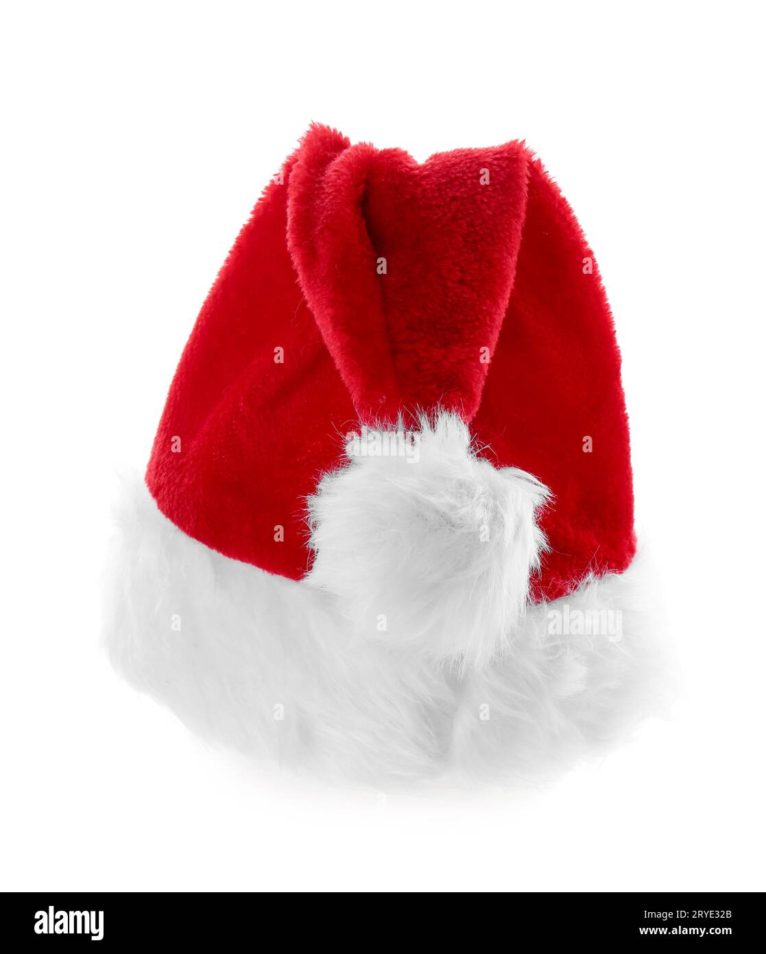 Santa hat on white background Stock Photo - Alamy