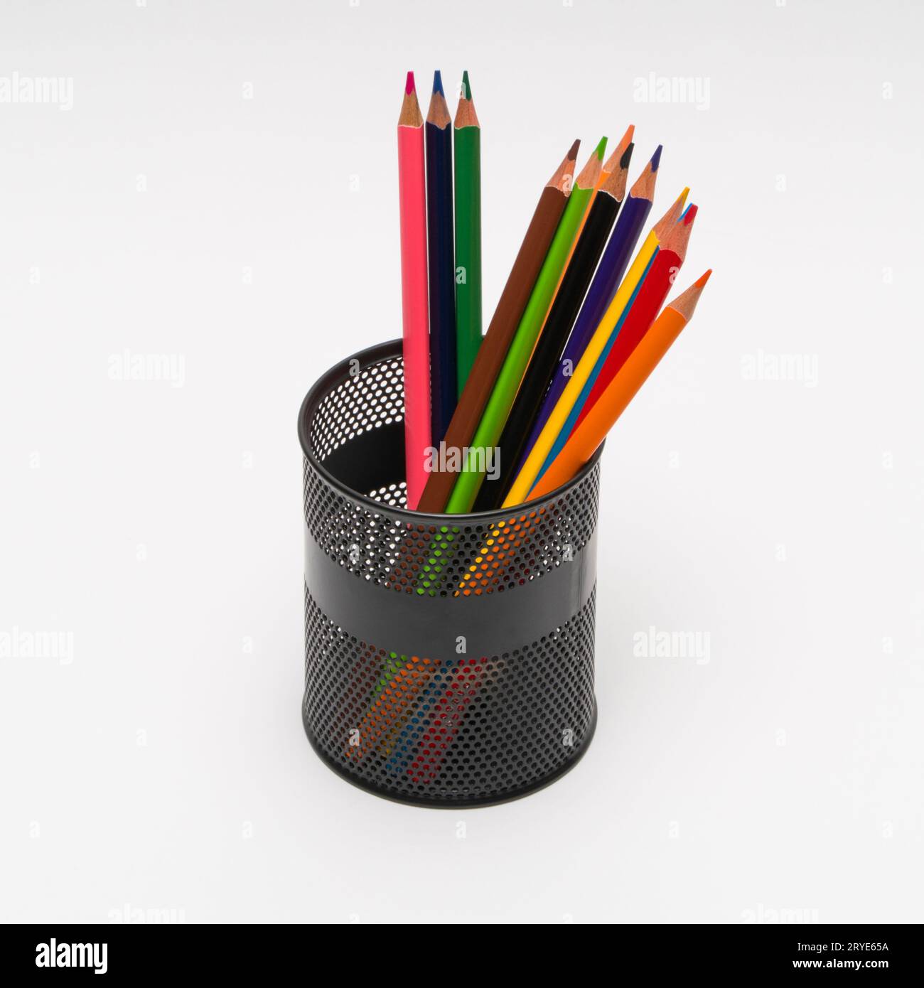 Pencils on white background Stock Photo