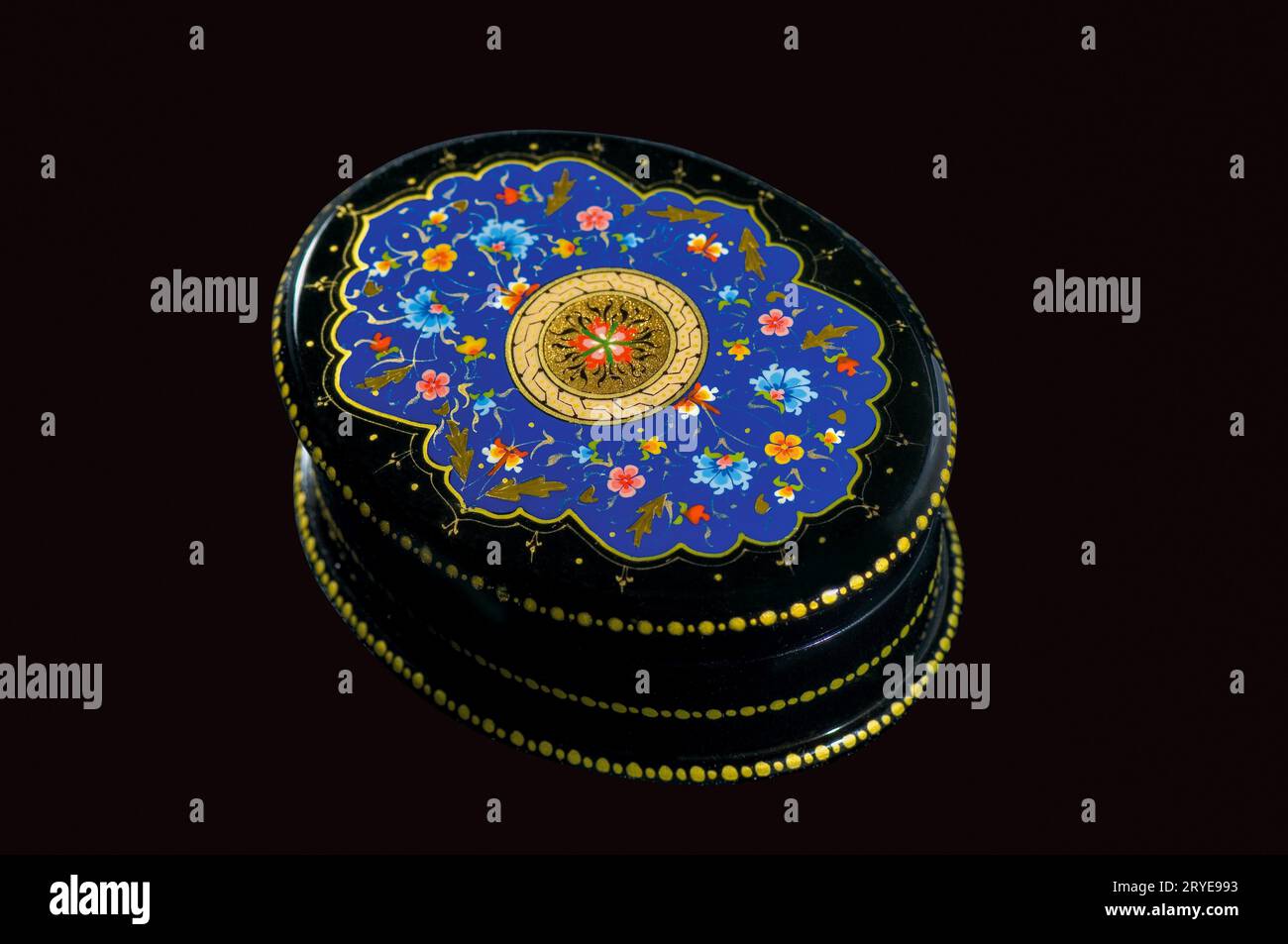 Oriental box on a black background Stock Photo