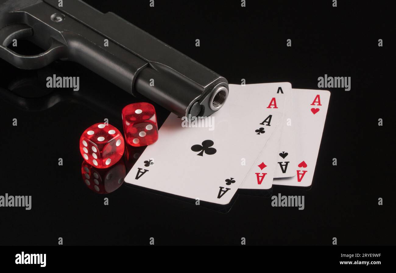 Gambling poker, closeup Stock Photo