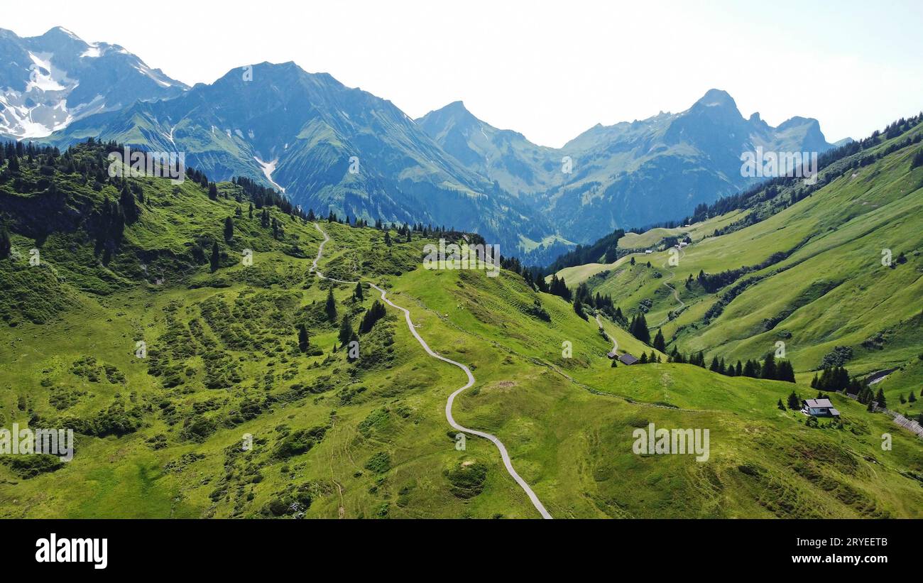 Aerial shot hiking trail hi-res stock photography and images - Alamy