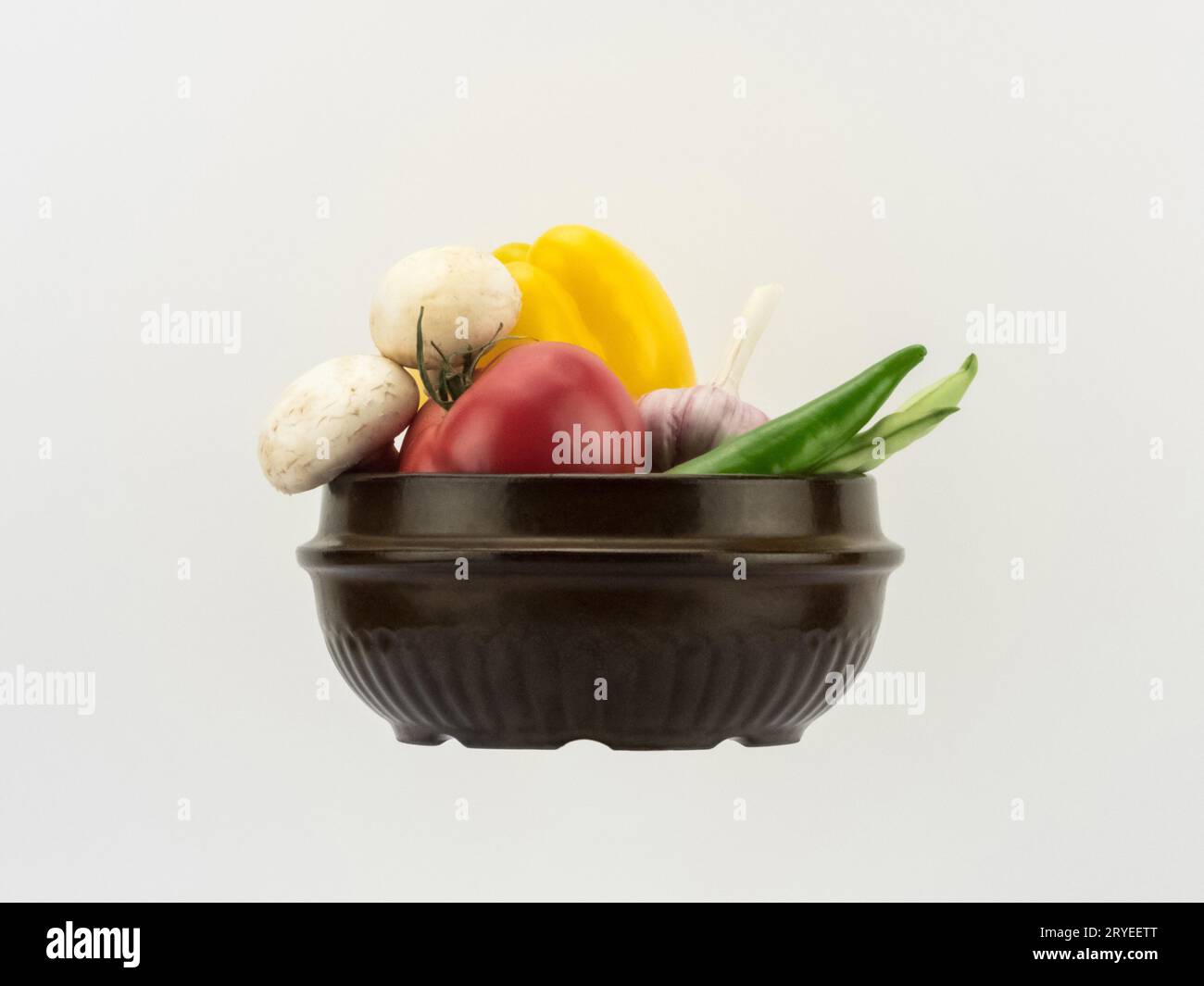 Vegetables in a ceramic bowl Stock Photo