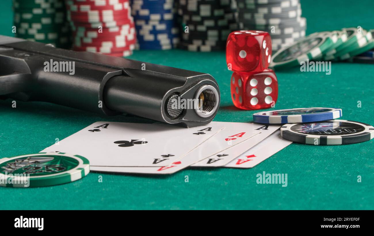Gambling poker, closeup Stock Photo