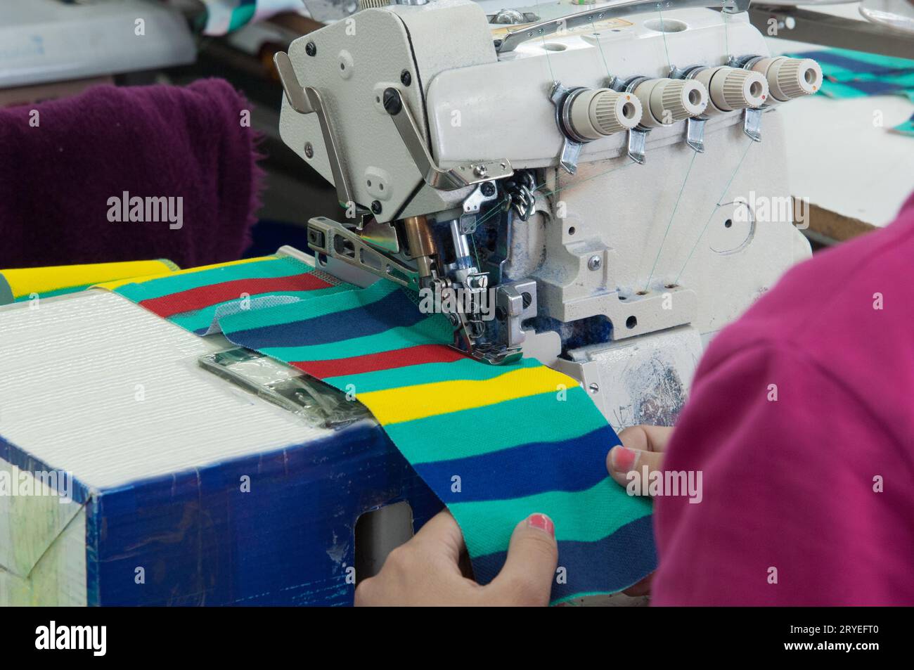 Textile and garment factory Stock Photo