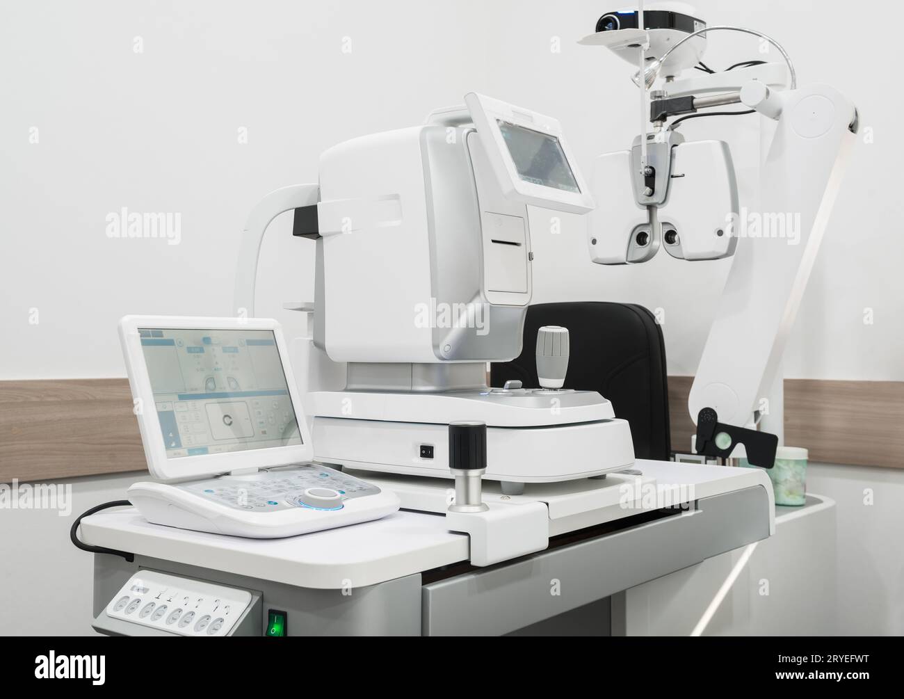 Equipment in the eye clinic Stock Photo