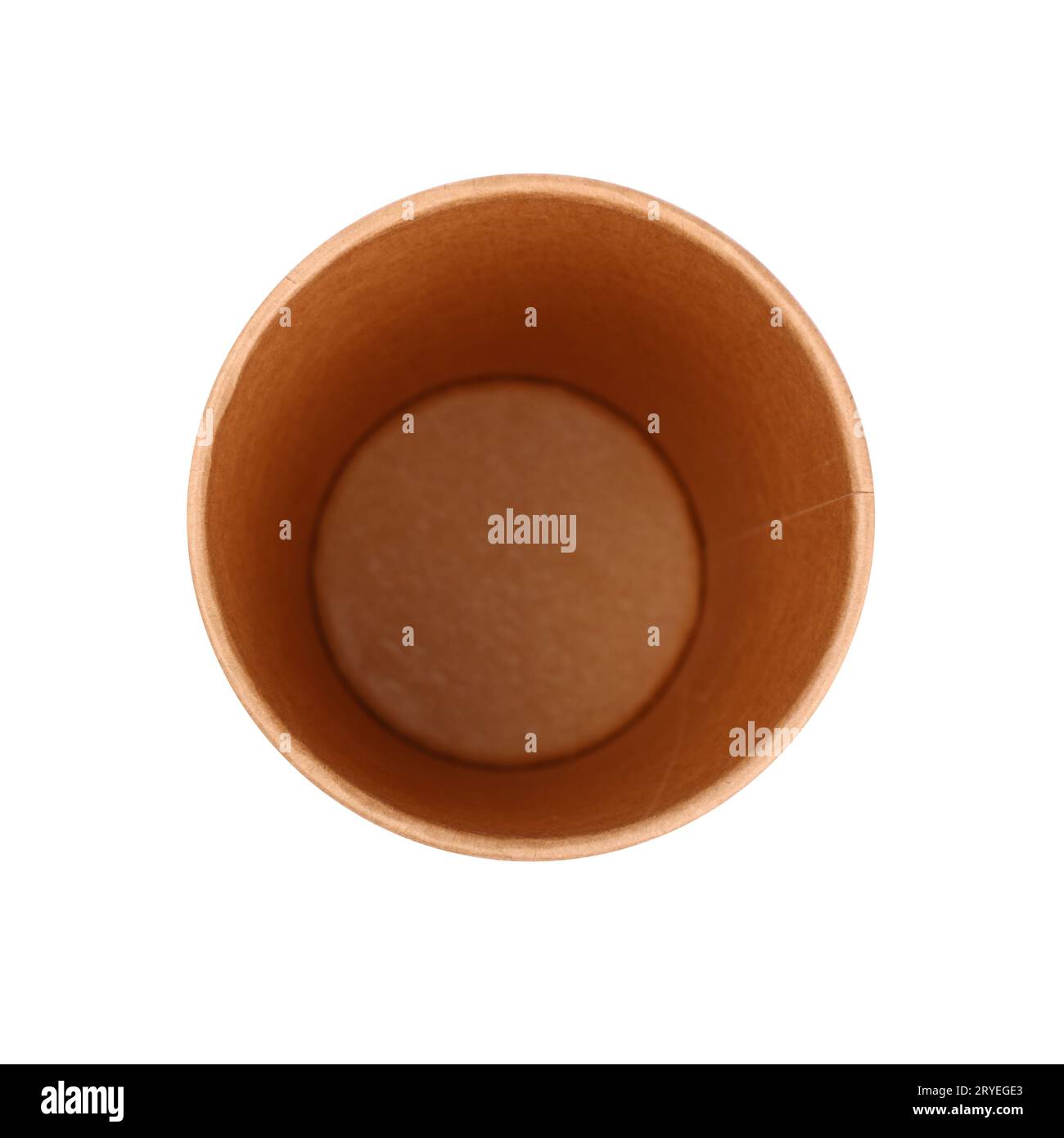 One brown paper parchment coffee cup isolated Stock Photo