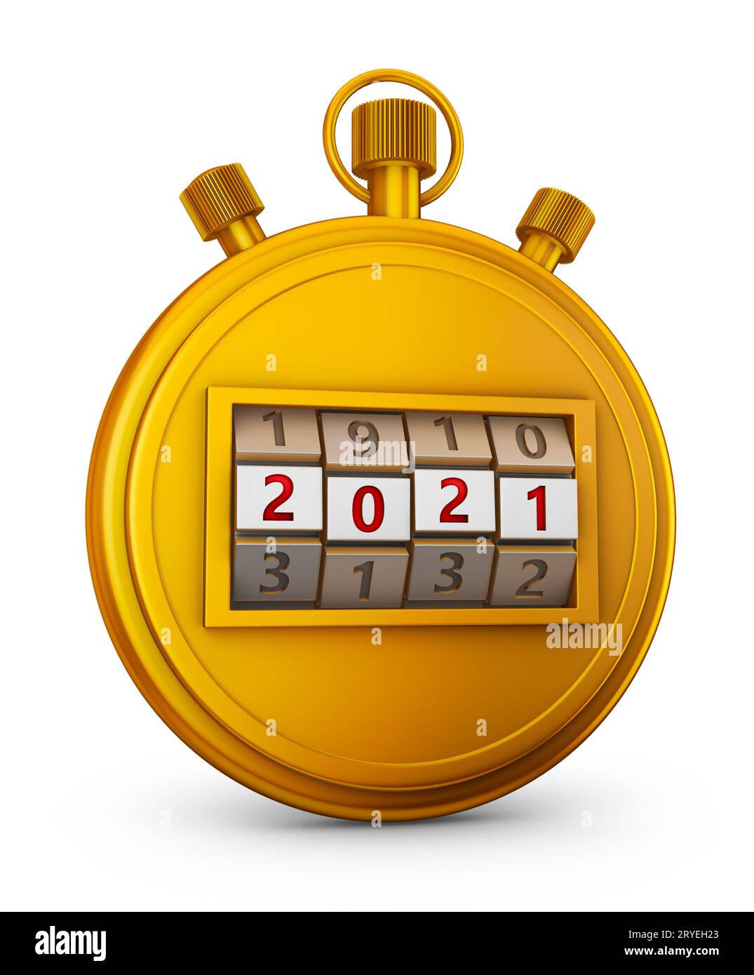 Golden Stopwatch 2021 Stock Photo Alamy