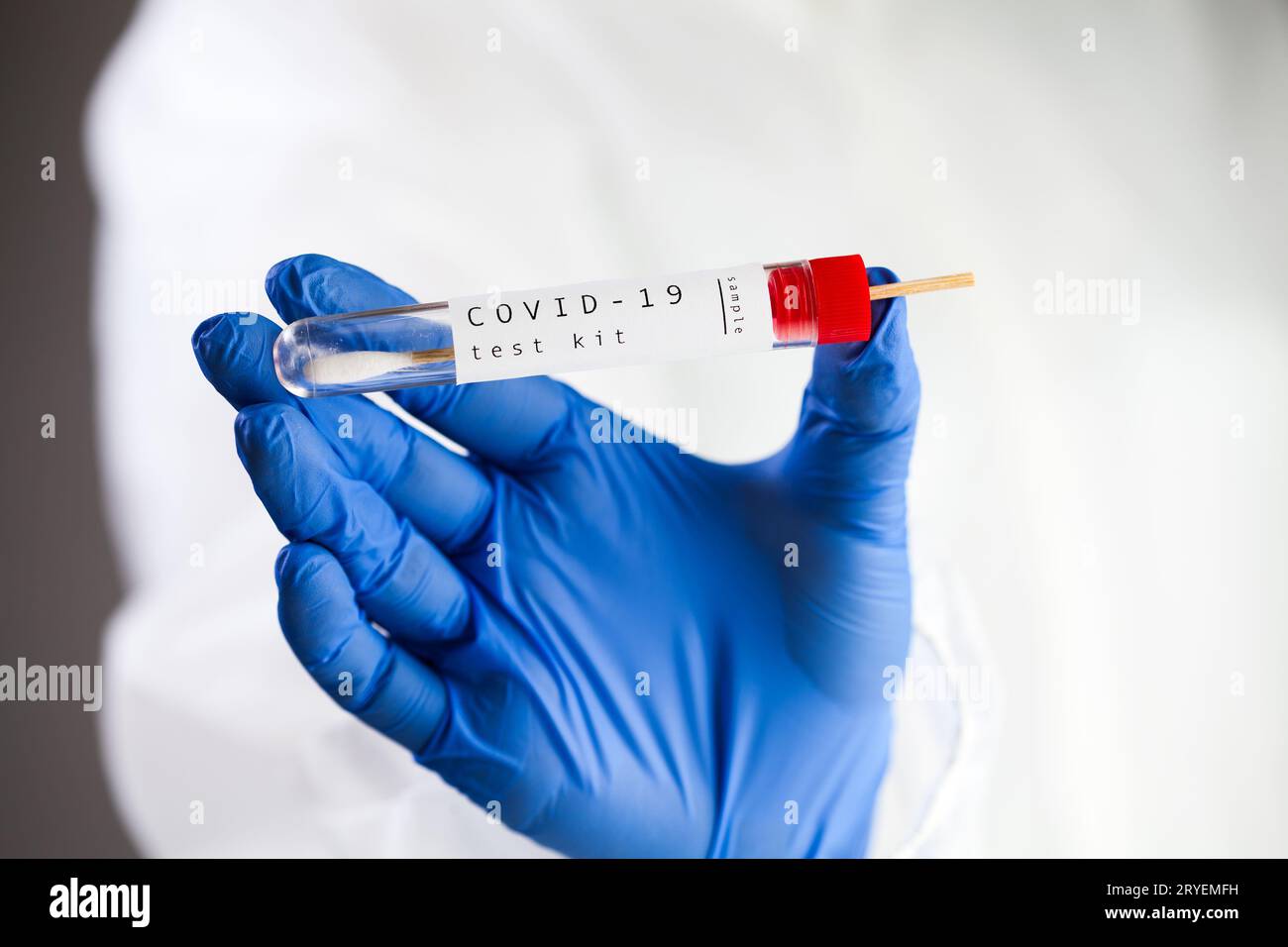 COVID19 virus disease self swab test sample kit, medical laboratory