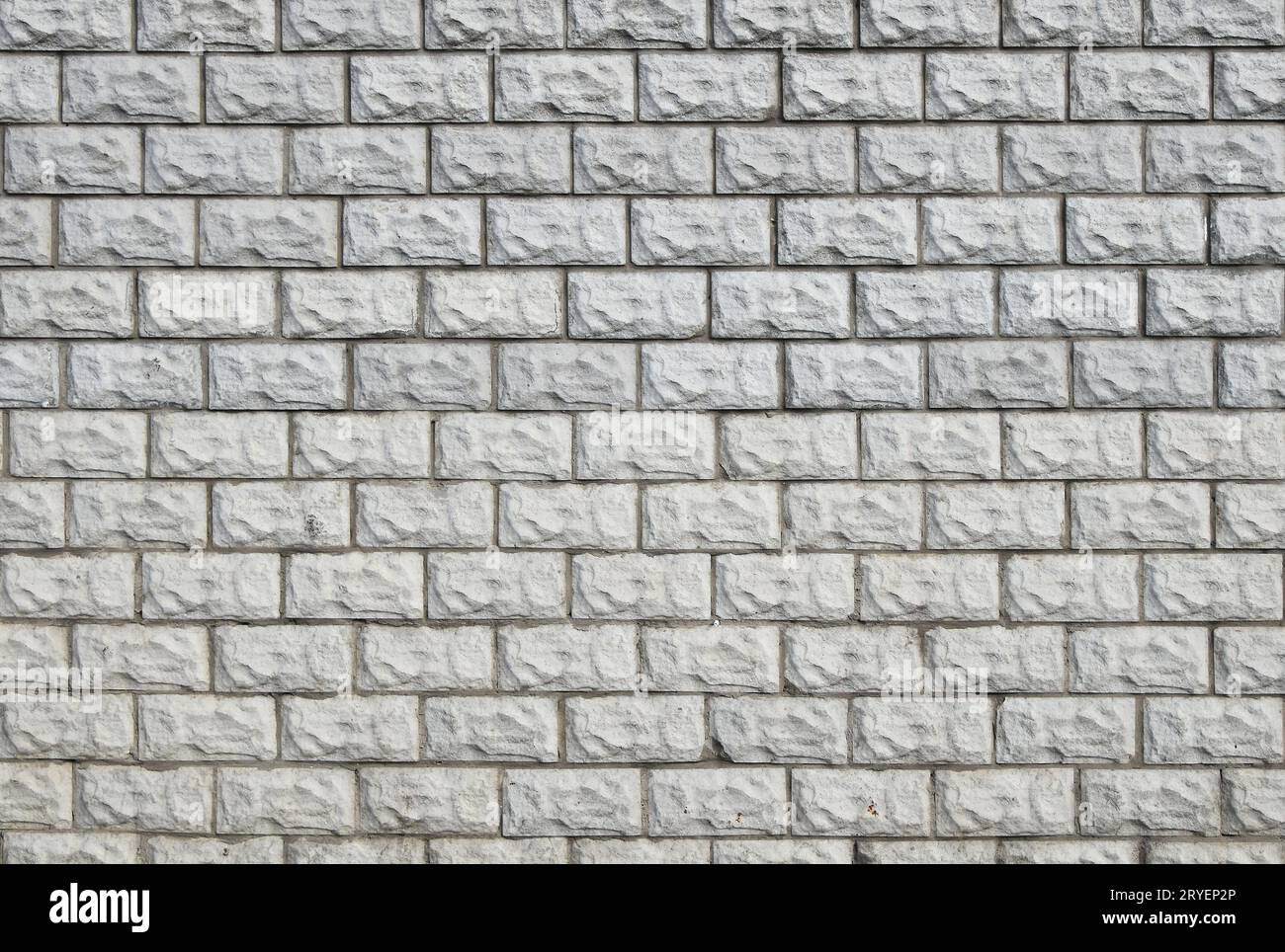 White painted brick wall background Stock Photo