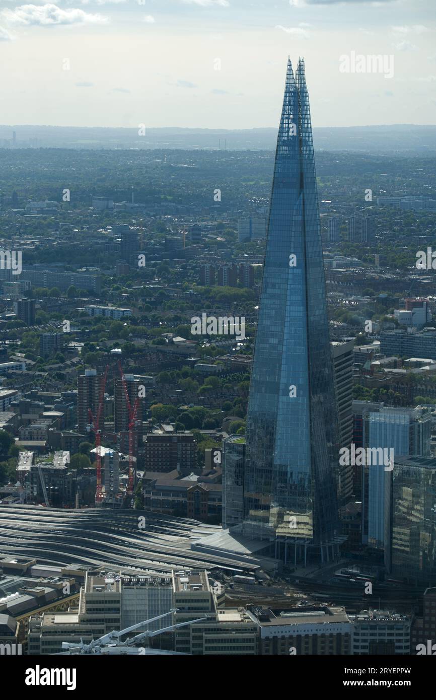 The Shard seen from the Horizon 22 viewing platform Stock Photo