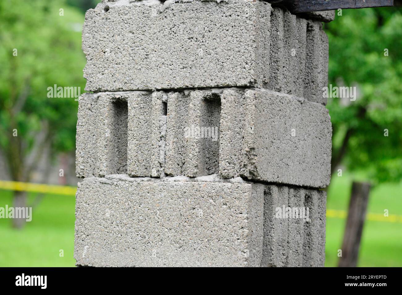 Concrete bricks, common material in construction Stock Photo Alamy