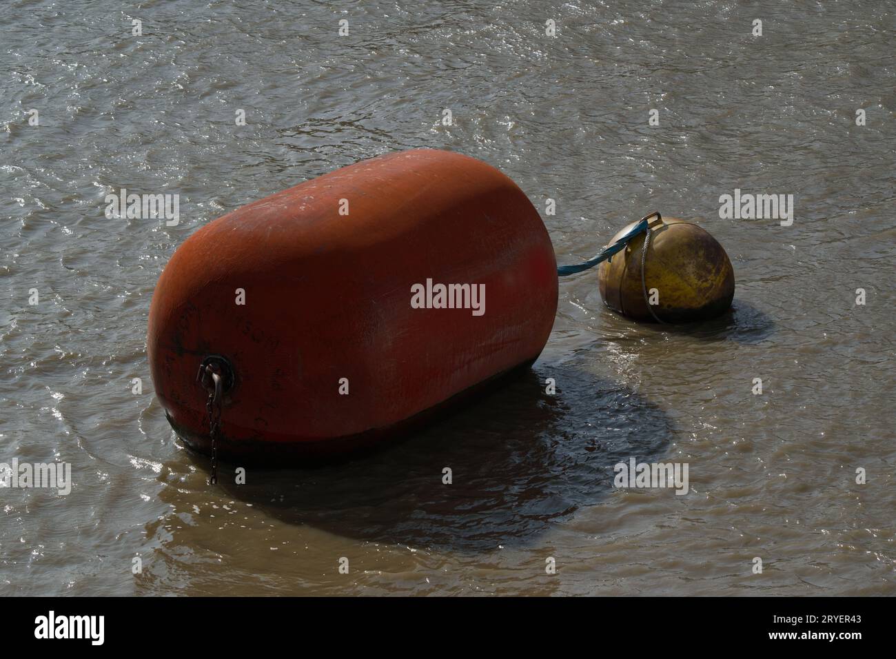 a buoy on the river Thames Stock Photo