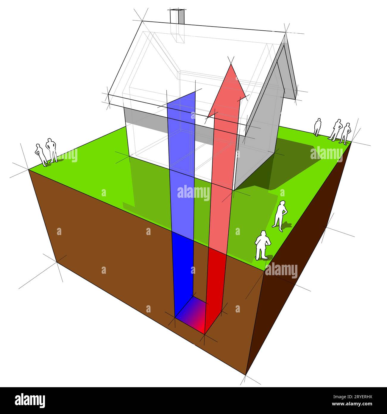 Heat pump diagram Stock Photo Alamy