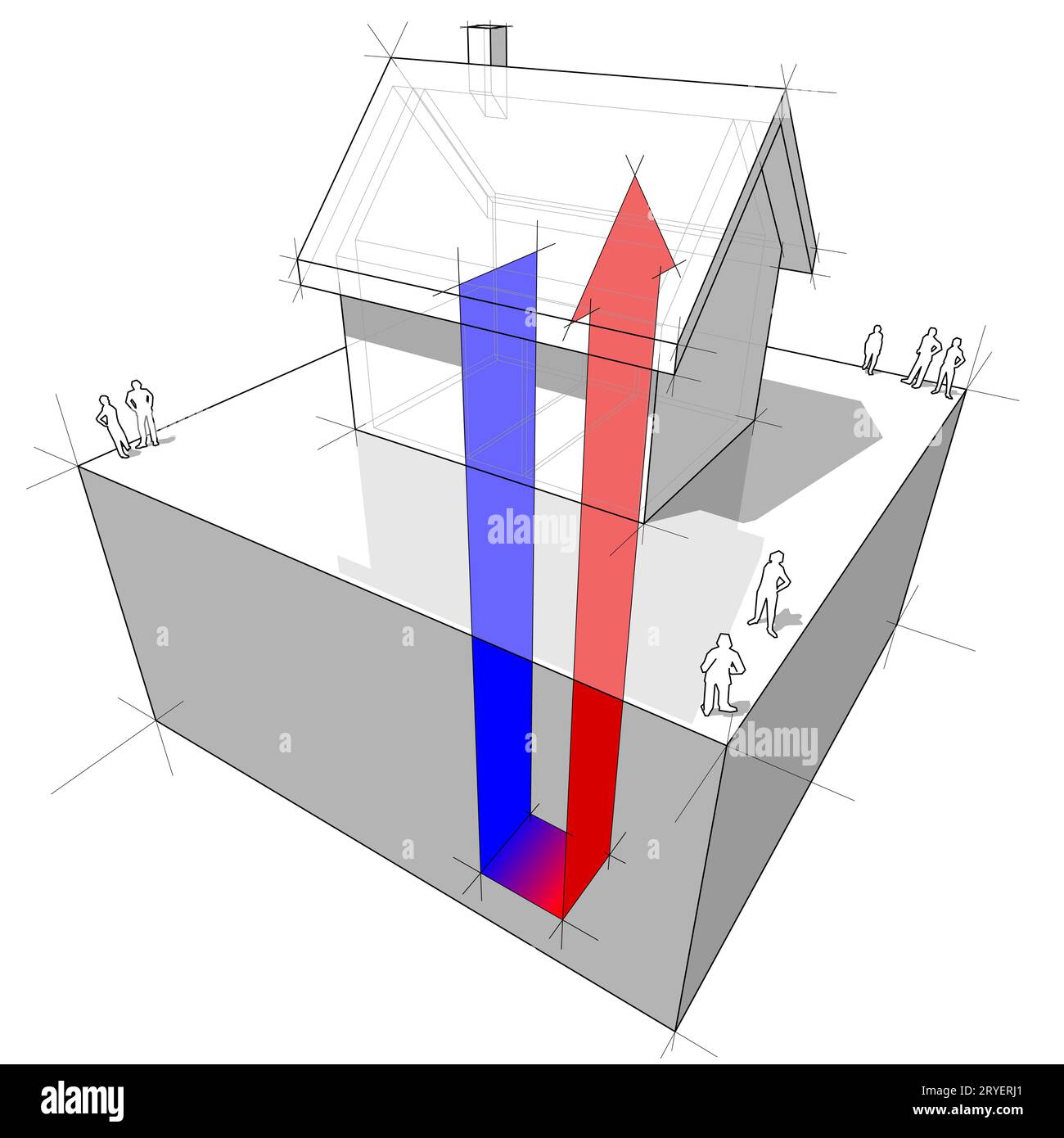 Heat pump diagram Stock Photo - Alamy