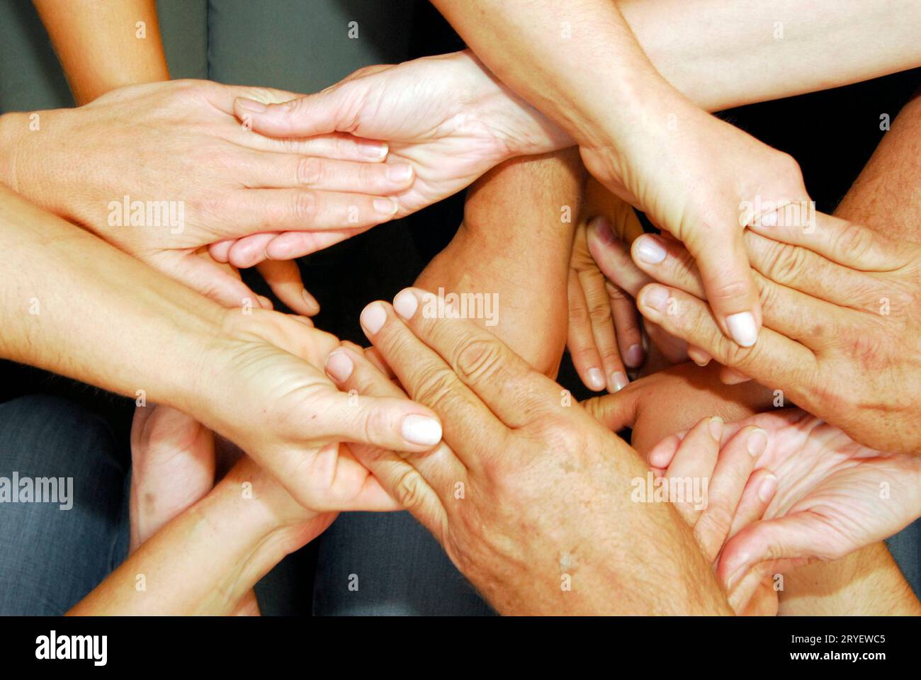Networking and cooperating in a project Stock Photo