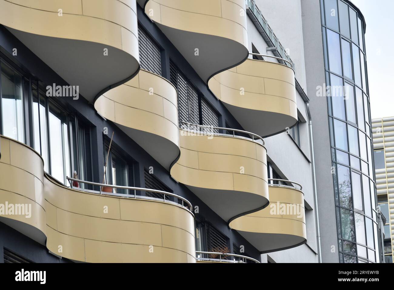 Balcony at an apartment building Stock Photo - Alamy