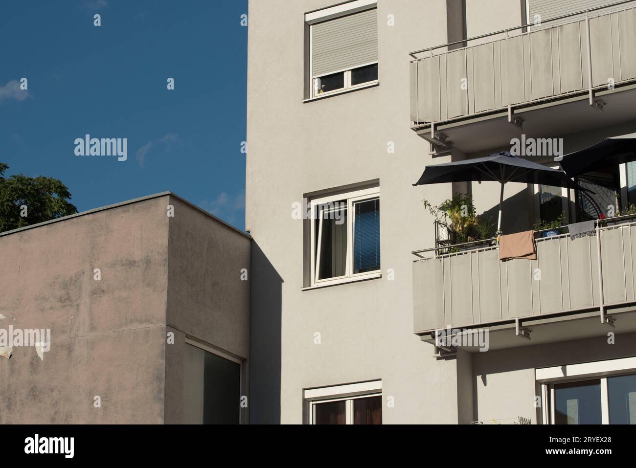 Balcony at an apartment building Stock Photo - Alamy
