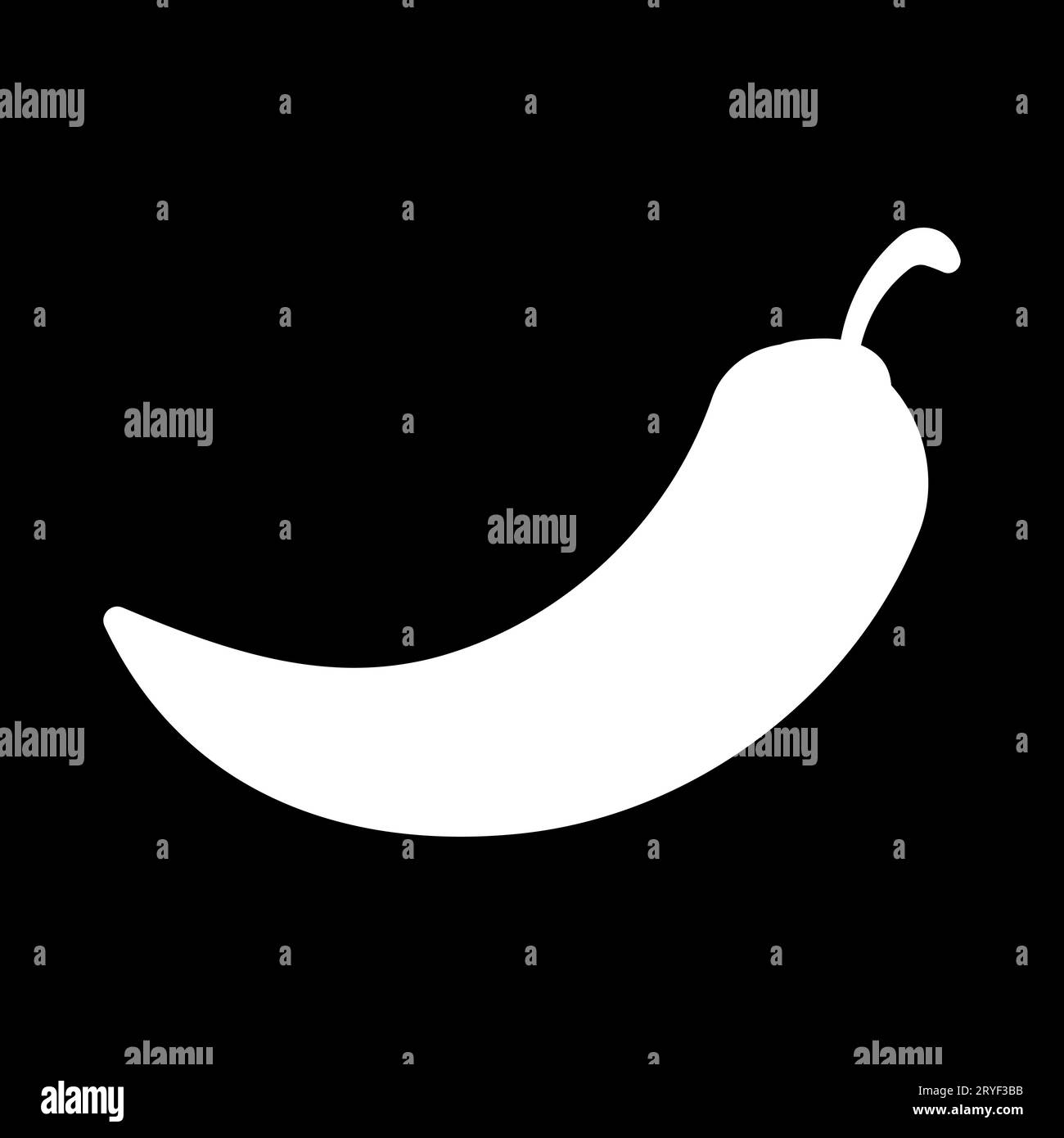 chili pepper black white element spicy vegetable Stock Vector Image & Art Alamy