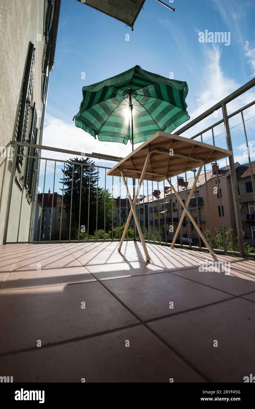 Balcony at an apartment building Stock Photo - Alamy