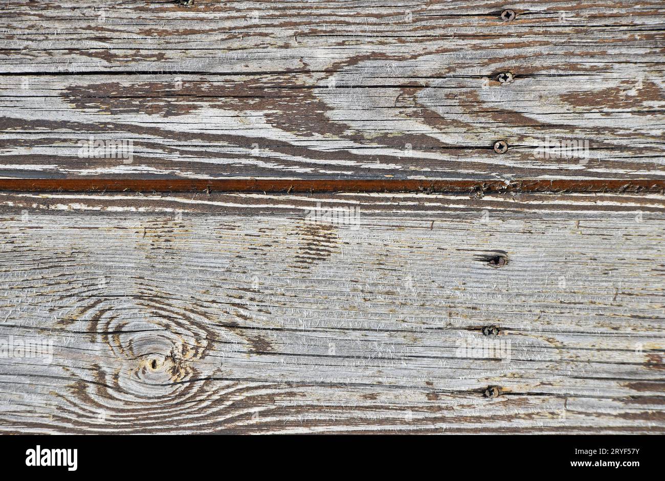 Old weathered white wooden background Stock Photo