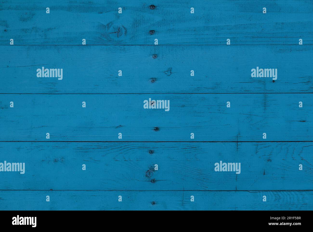 Blue painted wooden planks background Stock Photo