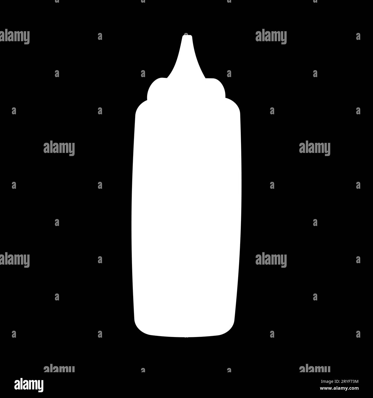 ketchup mustard sauce seasoning delicious black white Stock Vector