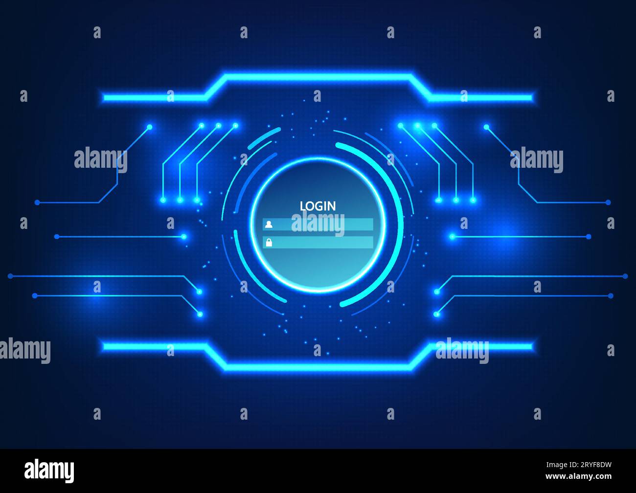 Screen technology background Use the login to access the system. It is