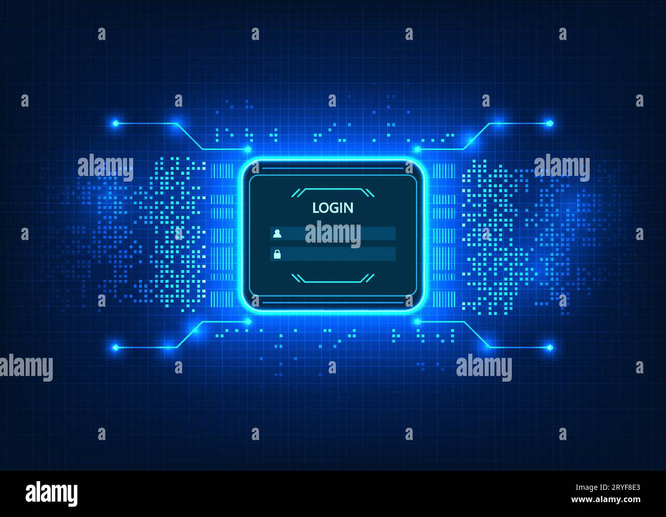 Screen technology background Use the login to access the system. It is ...