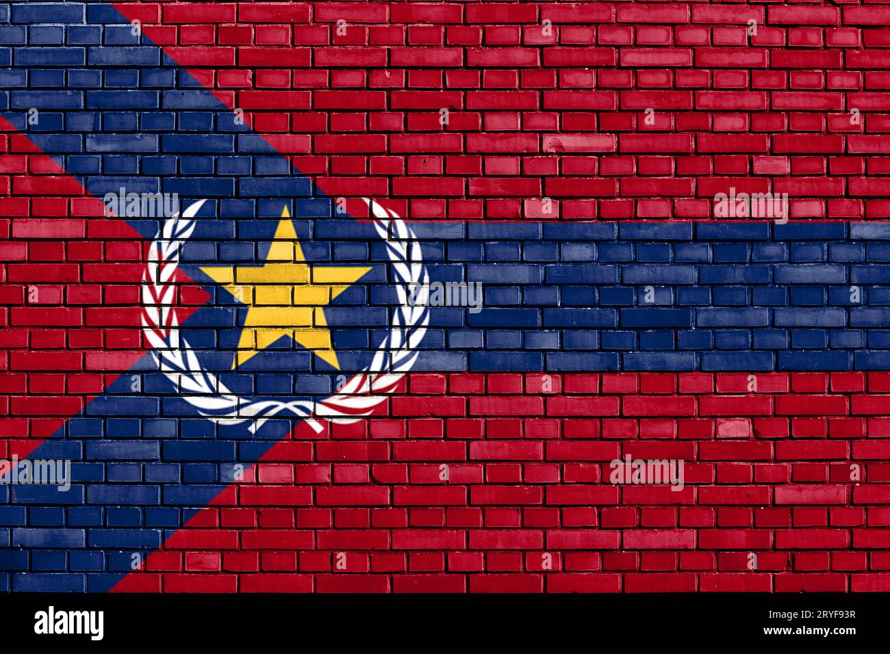 Flag of West Lafayette, Indiana painted on brick wall Stock Photo Alamy