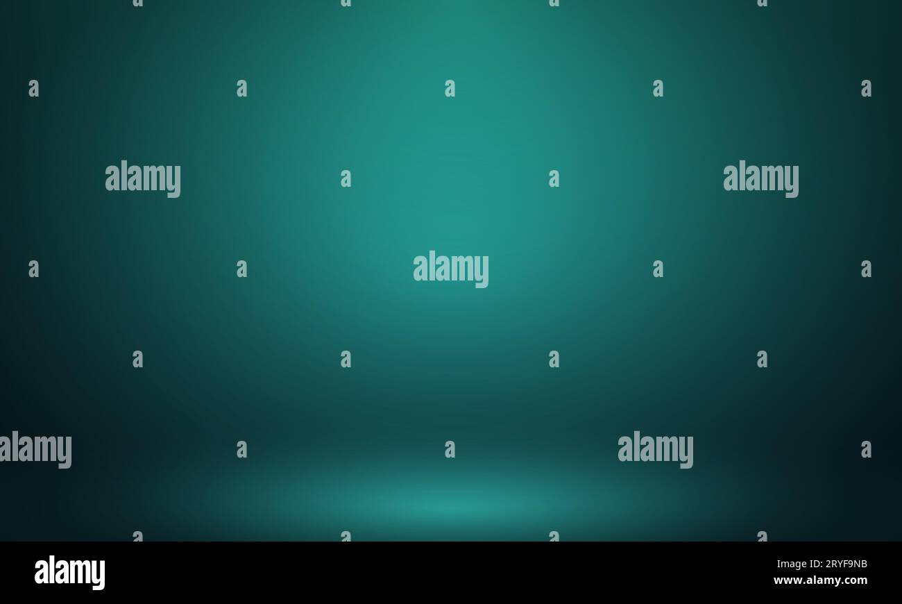 Abstract green gradient empty studio room with copy space for you deisgn Stock Vector