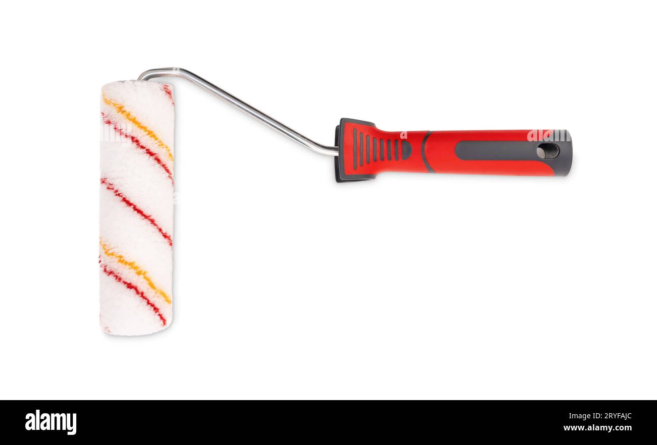 New paint roller isolated on white background Stock Photo