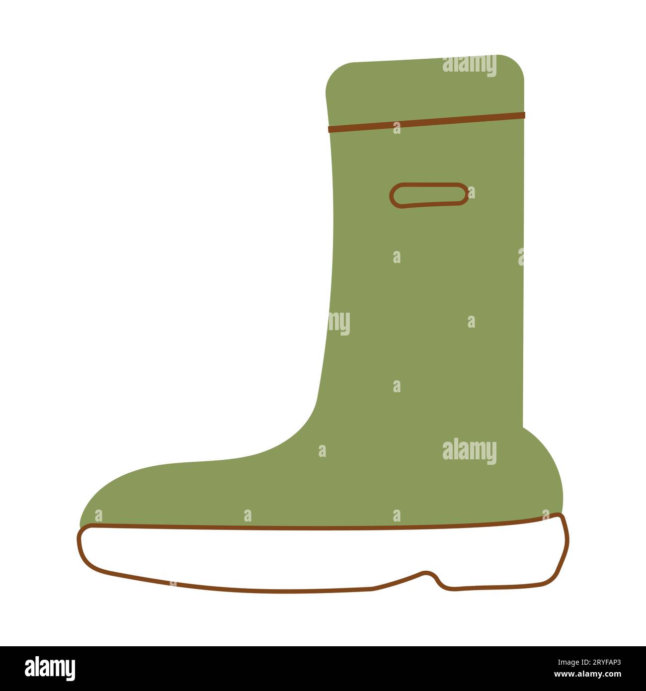boot rubber green line pair elements icon Stock Vector Image & Art Alamy