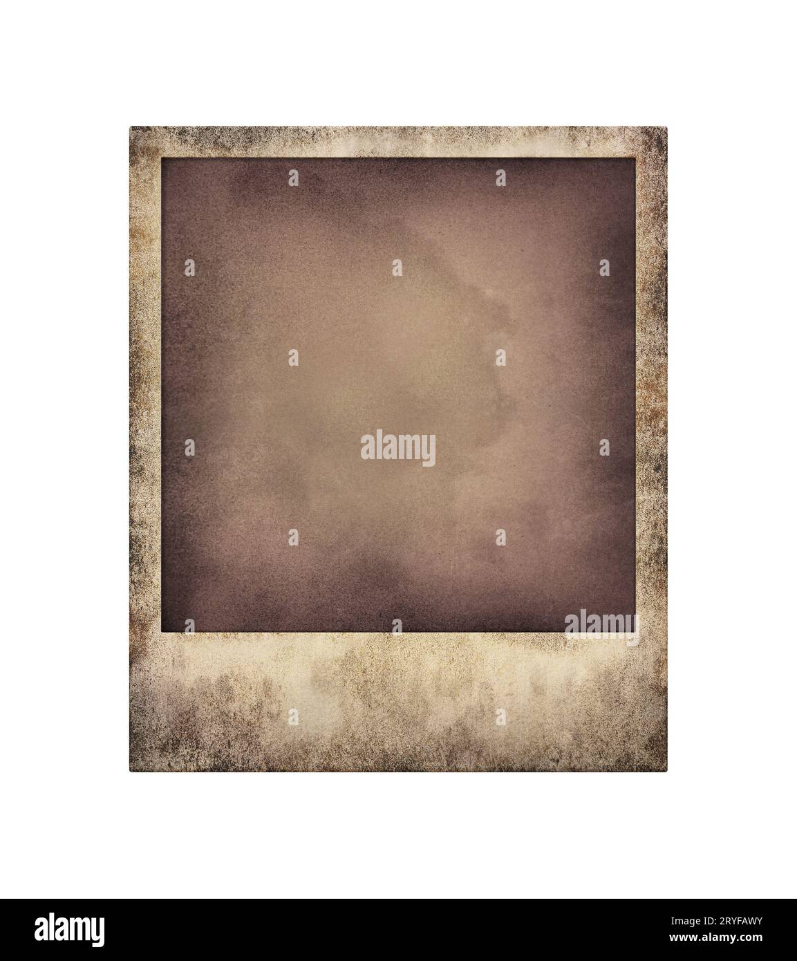 Old grunge instant photo frame isolated on white Stock Photo - Alamy