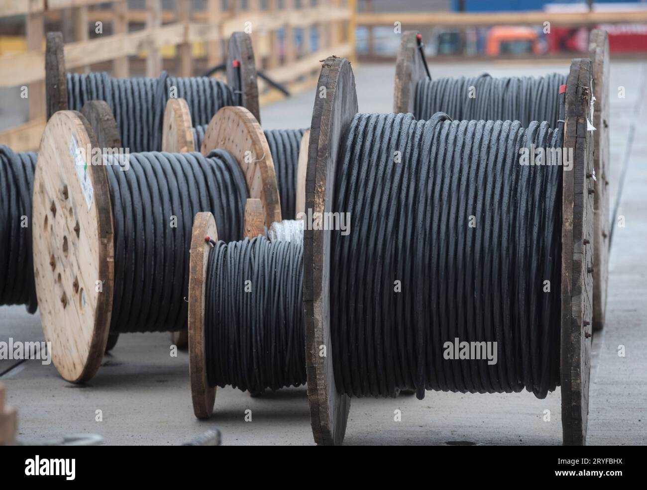 Power cable reel hi-res stock photography and images - Alamy