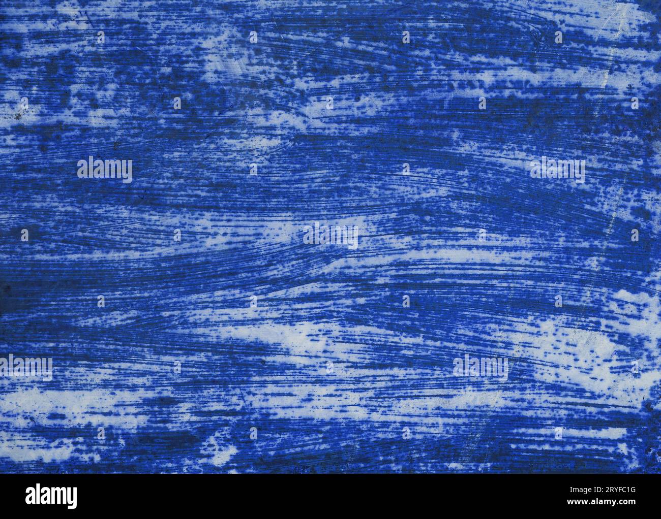 Grunge blue painted metal background texture Stock Photo