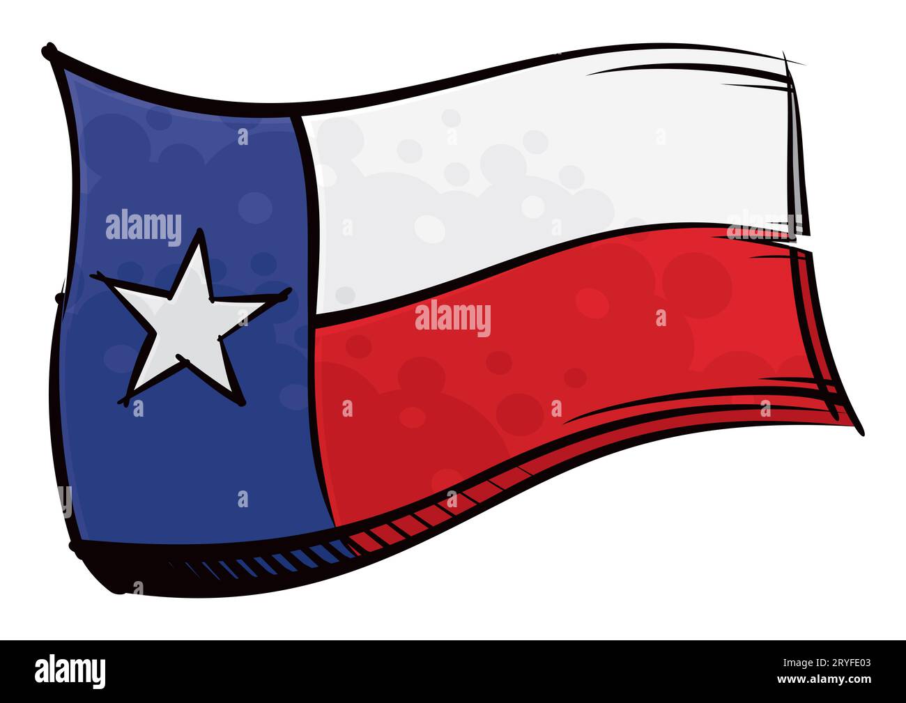 State of Texas flag created in graffiti paint style Stock Photo