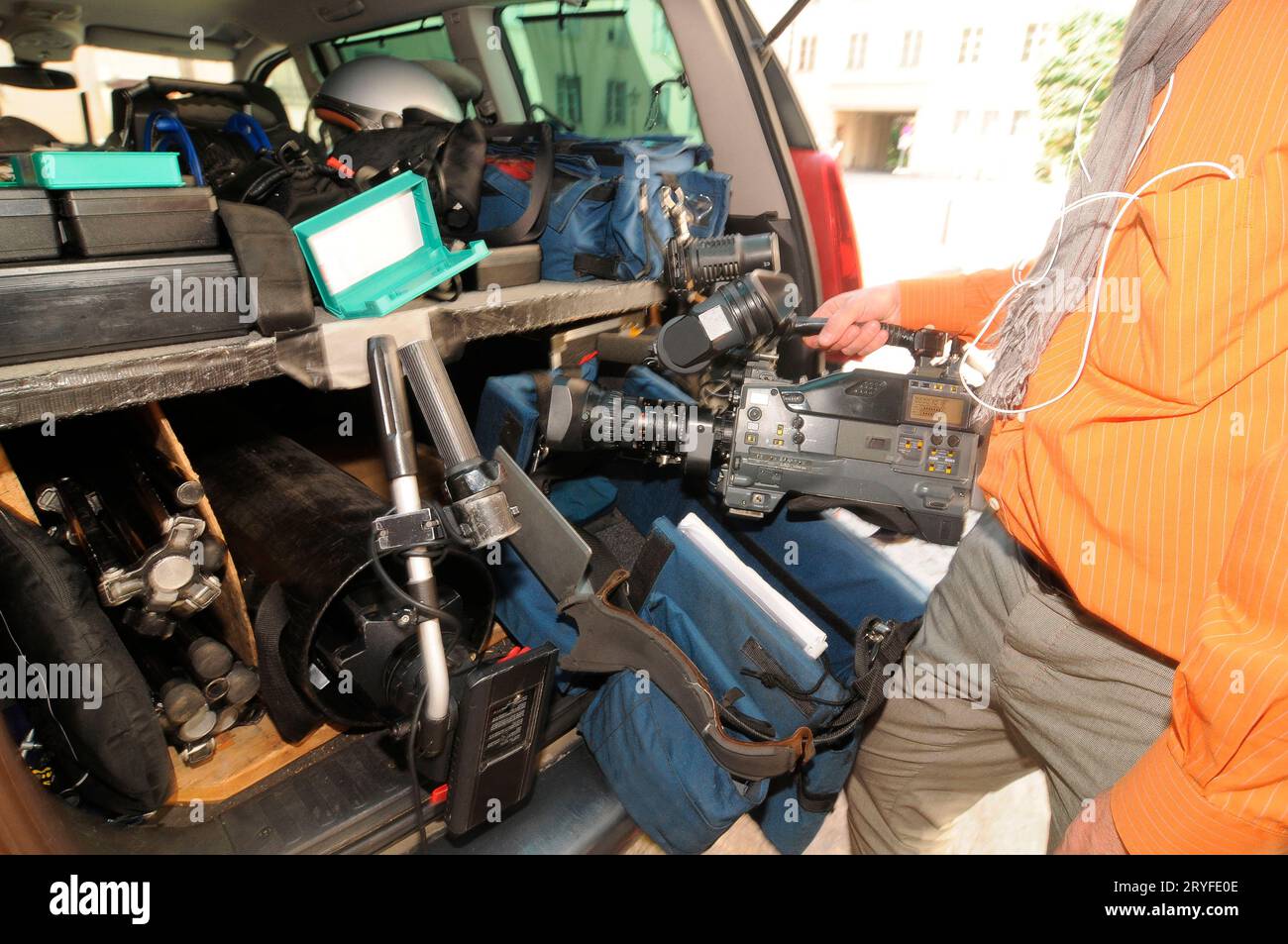 Media coverage and reporting for TV Stock Photo Alamy